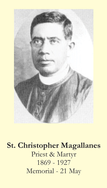 St. Christopher Magallanes Prayer Card